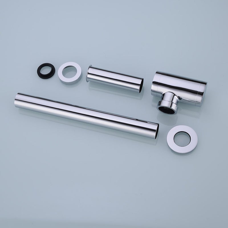 iOrange Chrome P-TRAP Brass Basin Sink Waste Trap Drain Kit - Image 5